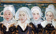 Charles Cottet Four Breton Women at the Seashore Gallery Wrapped Canvas Print