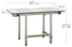 Folding Wall Mount Bench Shower Seat with Legs, White, 32-Inch