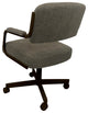 Swivel Tilt Kitchen Caster Chair with Wheels - M-110, Plumley Cocoa - Brown