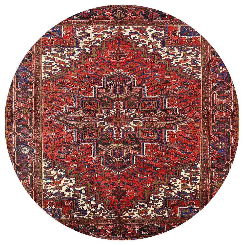Ahgly Company Indoor Round Mid-Century Modern Area Rugs, 5' Round