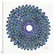 "Blue Gold Peacock Artprint" by Cat Coquillette, 26x26x1.5