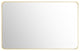 Dazzle Rectangular Bathroom/Vanity LED Lighted Wall Mirror, Brushed Gold, 48"