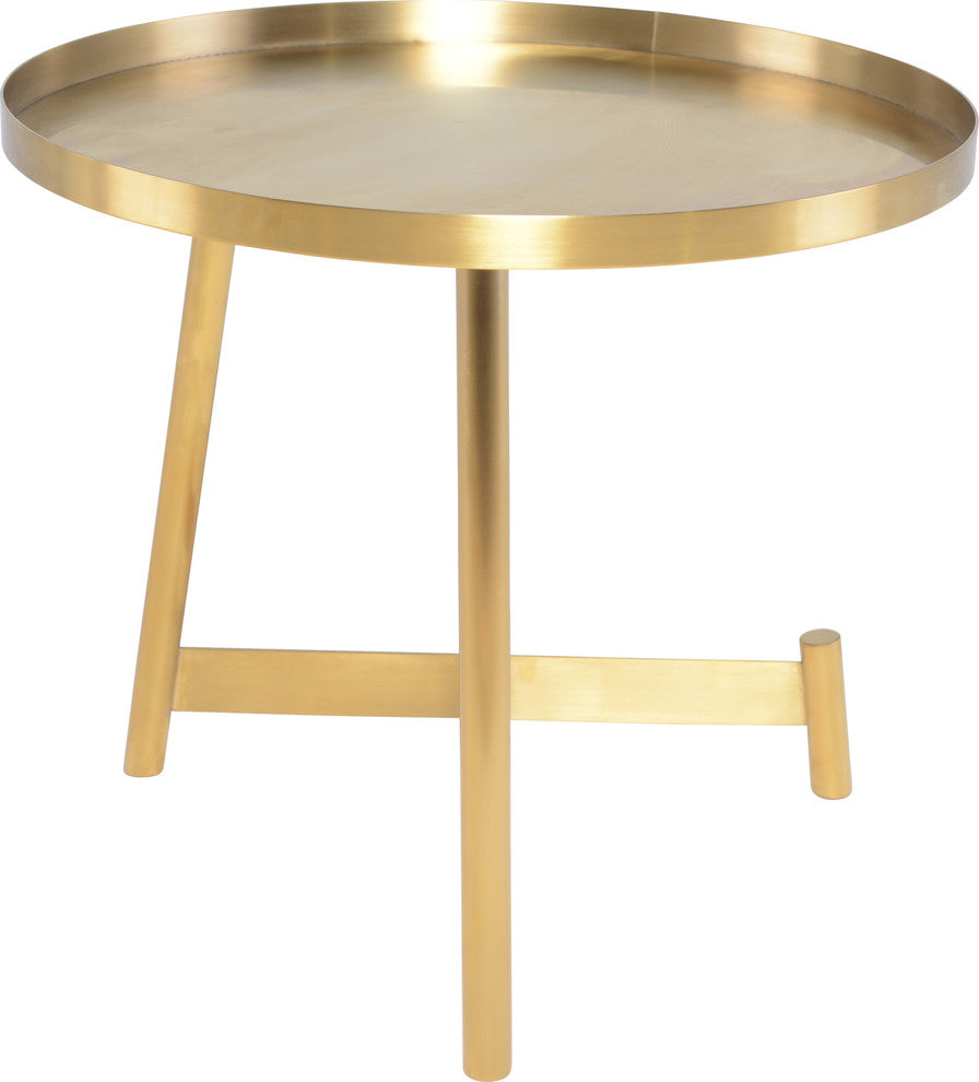 Landon Side Table in Brushed Gold Stainless Steel