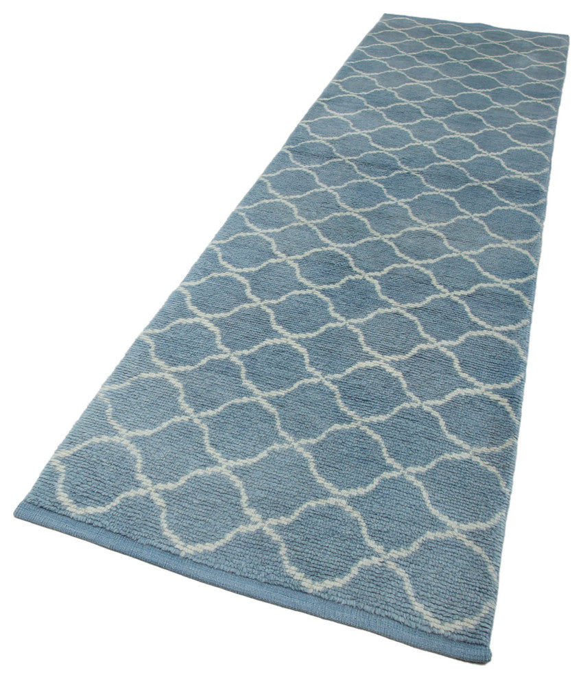 Rug N Carpet - Handmade One-of-a-Kind 3' 1" x 12' 4" Moroccan Runner Rug