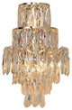 Coslada | Gold/chrome crystal wall sconce, Cool Light