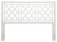 Bowery Hill Transitional Chippendale Wood Headboard - King in White