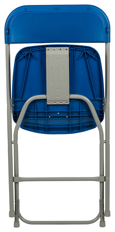 Hercules Series Plastic Folding Chair - 2 Pack 650LB Weight Capacity, Blue