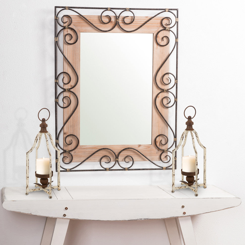 Set of 2 Same Size Farmhouse Metal Lantern