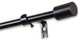 Nora 5/8" Curtain, Rod, Black, 18-28"