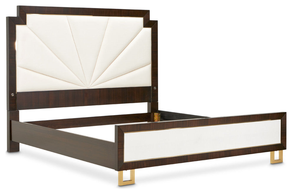 Belmont Place Eastern King Panel Bed Cream/Espresso