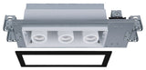 Silo LED Multiple Three-Light IC-Rated Airtight Housing, 4000K, White Black