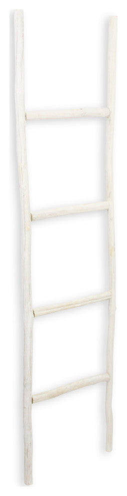 White Wash Wood Ladder