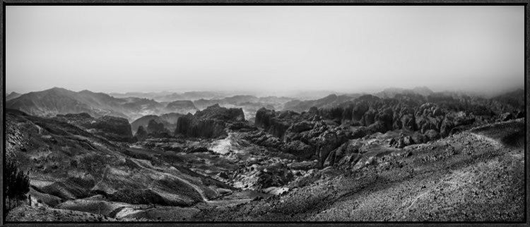 "The Rock Desert" Framed Canvas Giclee by Piet Flour, 41x17"