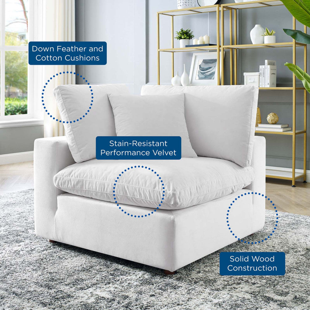Accent Chair, Velvet, White, Modern, Living Lounge Room Hotel Lobby Hospitality