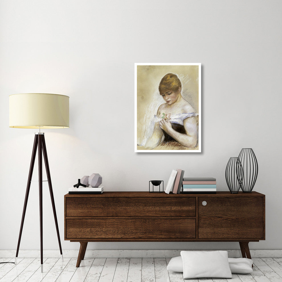 "Portrait de Jeanne Samary" Paper Print by Pierre-Auguste Renoir, 28"x38"