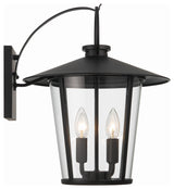 Andover 4-Light Matte Black Outdoor Wall Mount