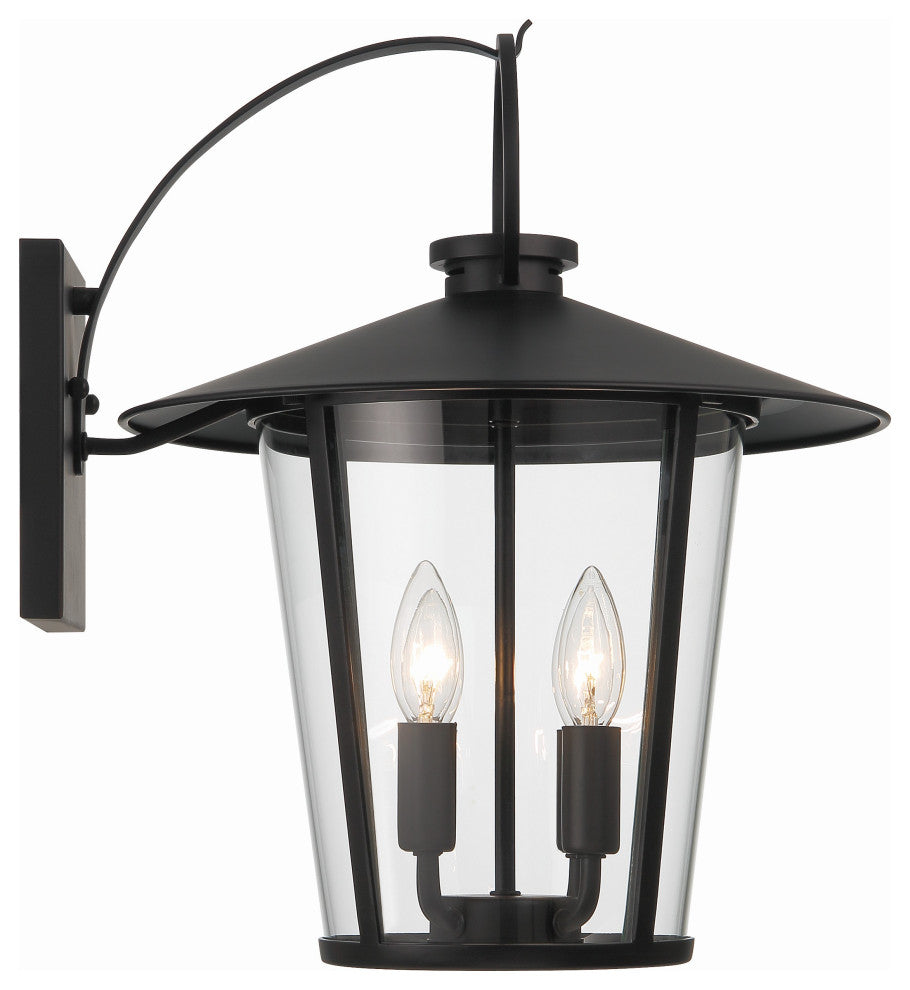 Andover 4-Light Matte Black Outdoor Wall Mount