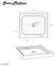 Voltaire 42"x36" Acrylic White, Single-Threshold, Center Drain, Shower Base