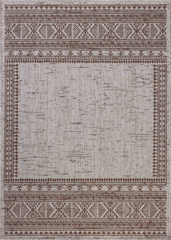 Loloi Easton Coffee / Dove 6'-7" x 9'-4" Area Rug