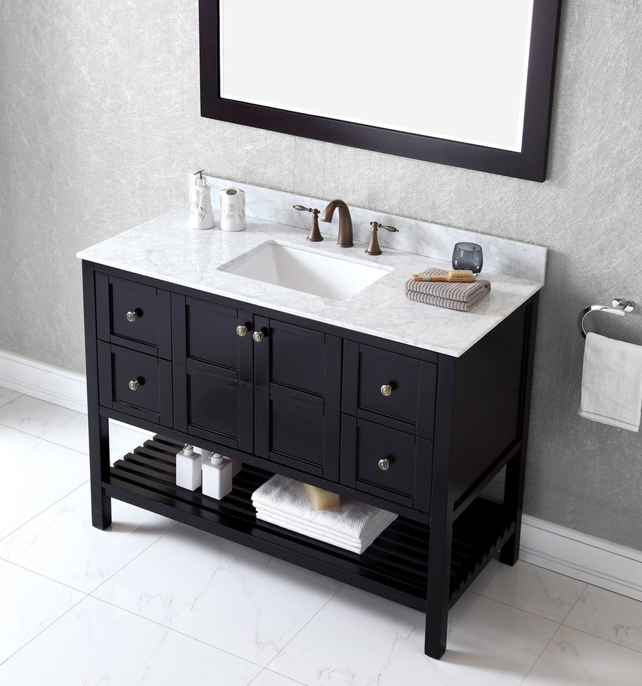 Winterfell 48" Single Bathroom Vanity Set, Espresso