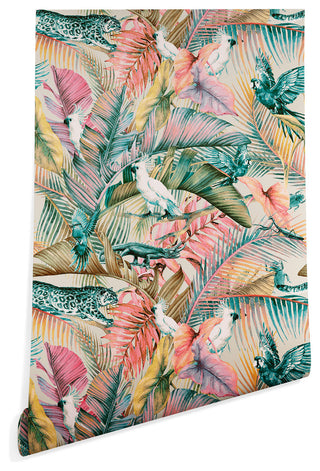 Deny Designs Marta Barragan Camarasa Sunset Jungle Wallpaper, Multi, 2'x4'