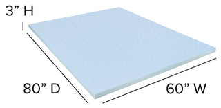 12" CertiPUR-US Foam Pocket Spring Mattress & 3" Gel Memory Foam Topper Bundle,