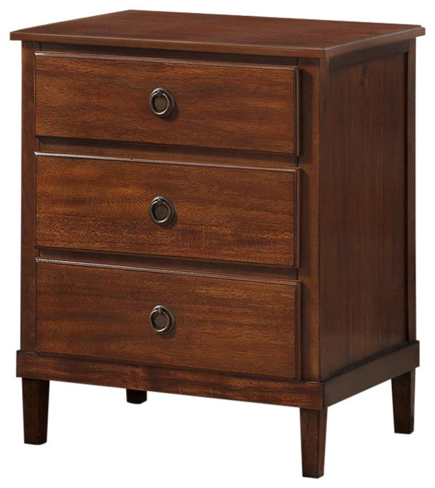 Cambridge Brown 3-Drawer Nightstand