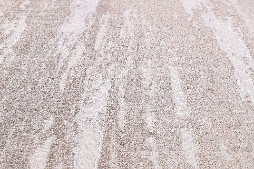 High-Low Ellis Beige/Brown Rug, Beige, 10'x14'