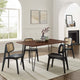 Henley 60" Live Edge Acacia Wood Dining Table, Black Walnut