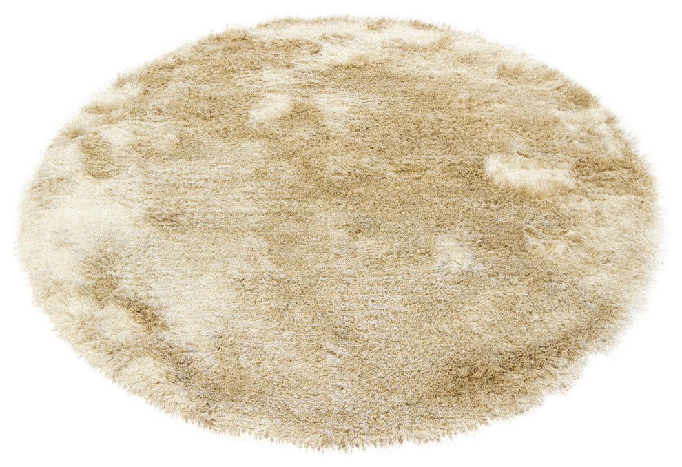 Naya Contemporary Area Rug, Beige, 7'9" Round