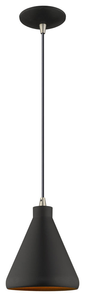 Livex Lighting Black 1-Light Mini Pendant