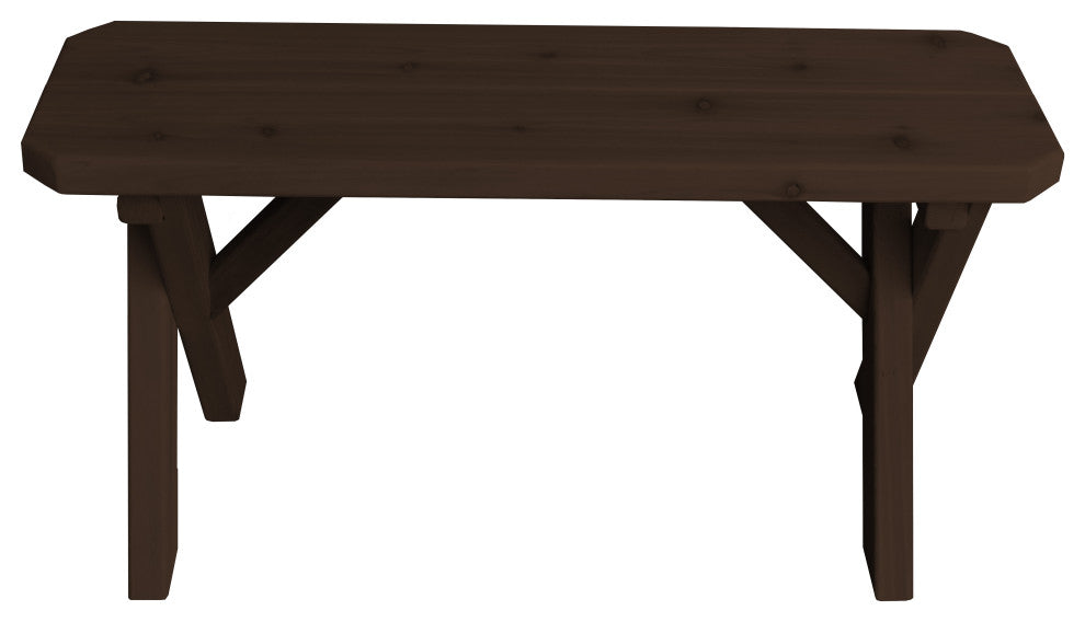 Cedar Cross-Leg Bench, Walnut Stain, 3 Foot