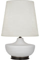 Michael Berman Nolan Table Lamp, Matte Dove With Patina Bronze