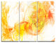 "Colored Smoke Yellow" Digital Metal Wall Art, 3 Panels, 36"x28"