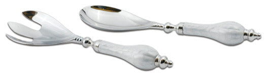 Peony Salad Serving Set, Snow