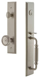 Carre' 1-Piece Dummy Handleset, F Grip and Soleil Knob, Satin Nickel, 849181