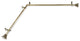 Aldo 13/16 inch Corner Window Curtain Rod, Antique Brass, 120-170"