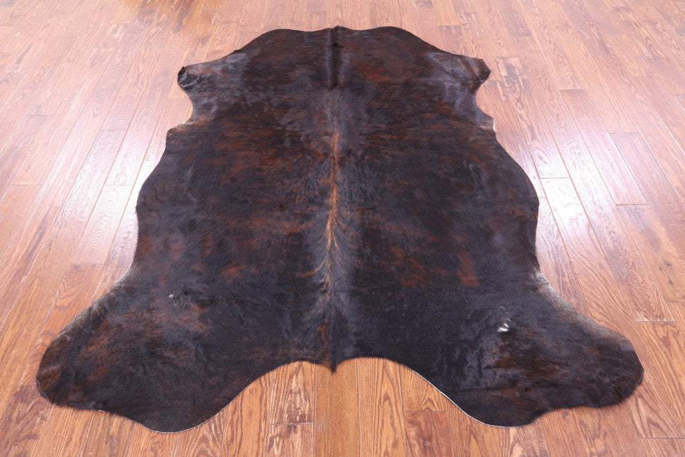 7' 1" X 6' 2" Organic Natural Hair-On Cowhide Area Rug C1482