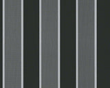 Metropolis, Urban Graphic Stripes Floral Textured Plain Black Wallpaper Roll