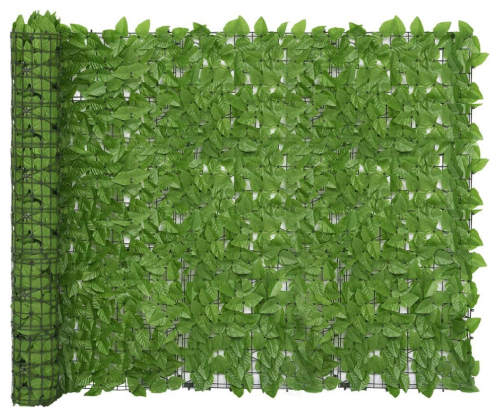 vidaXL Balcony Screen with Green Leaves 157.5"x59.1"