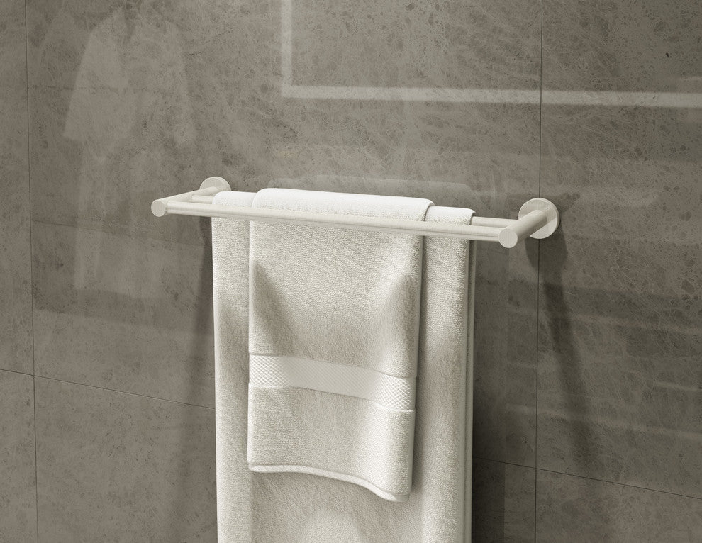 Dia Double Towel Bar, Satin Nickel