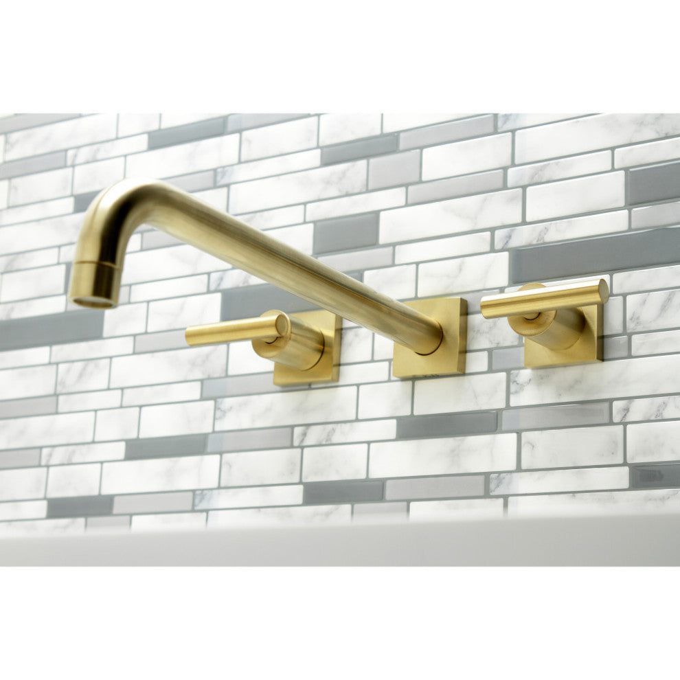 KS6047CML Wall Mount Tub Faucet, Brushed Brass