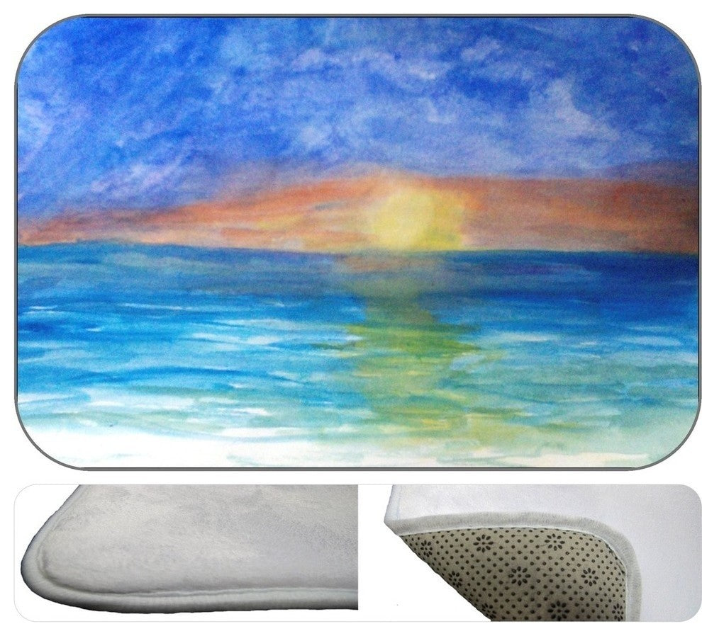 Sunset Beach Bath Mat, 20"x15"