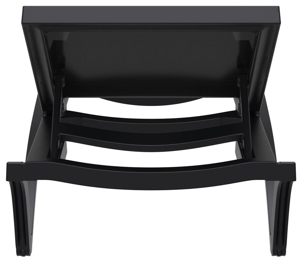 Compamia Pacific Sling Chaise Lounges, Black