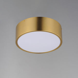Maxim 10494 Tommy 2 Light 12"W Flush Mount Drum Ceiling Fixture - Satin Nickel