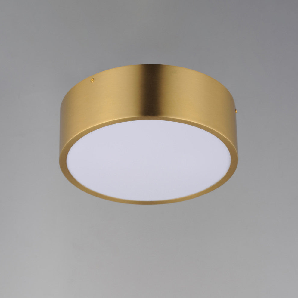 Maxim 10494 Tommy 2 Light 12"W Flush Mount Drum Ceiling Fixture - Satin Nickel