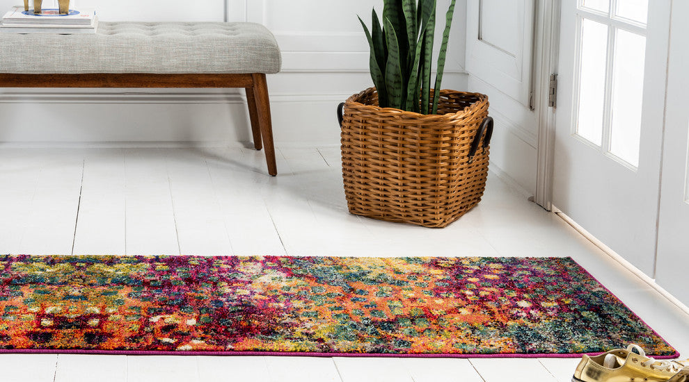 Unique Loom Multicolored Jardin Ivy 2' 0 x 6' 0 Runner Rug
