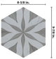 Llama Flower Loire Silver Smoke Porcelain Floor and Wall Tile