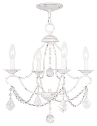 Chesterfield Mini Chandelier, Antique White