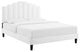 Elise Twin Performance Velvet Platform Bed MOD-6876-WHI